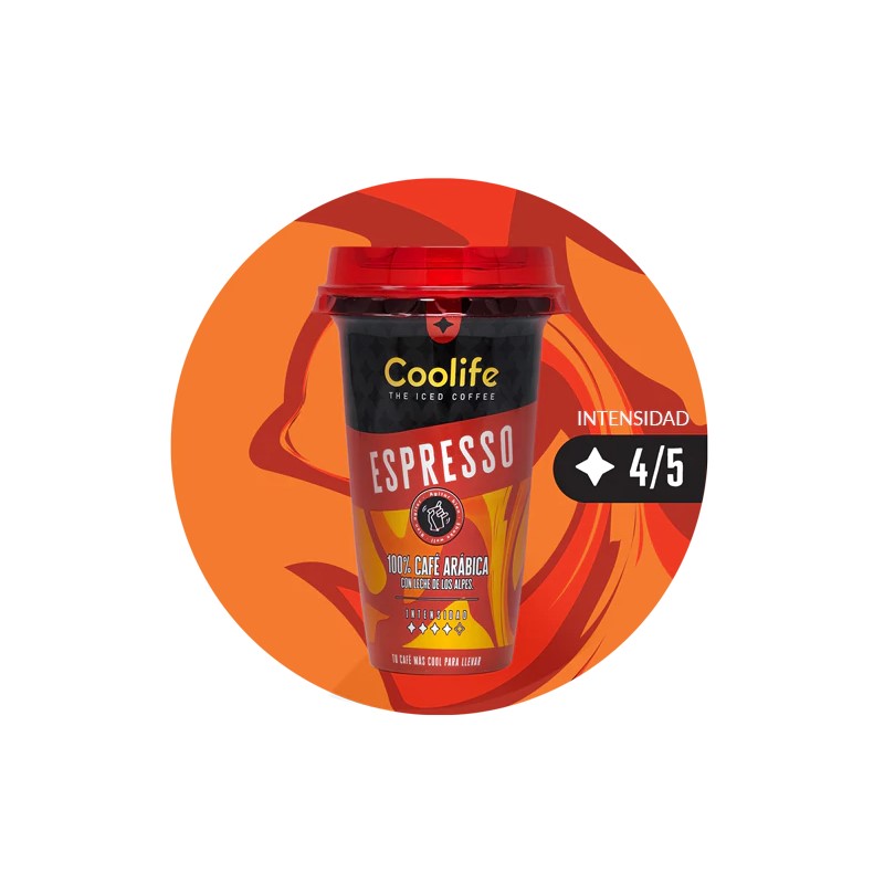 Café frío coolife Espresso - El mejor café frío 100% arábica y la mejor leche de los Alpes para que tu energía no decaiga y tu café para llevar sepa como esperas - Pack de 10 unidades de 230ml