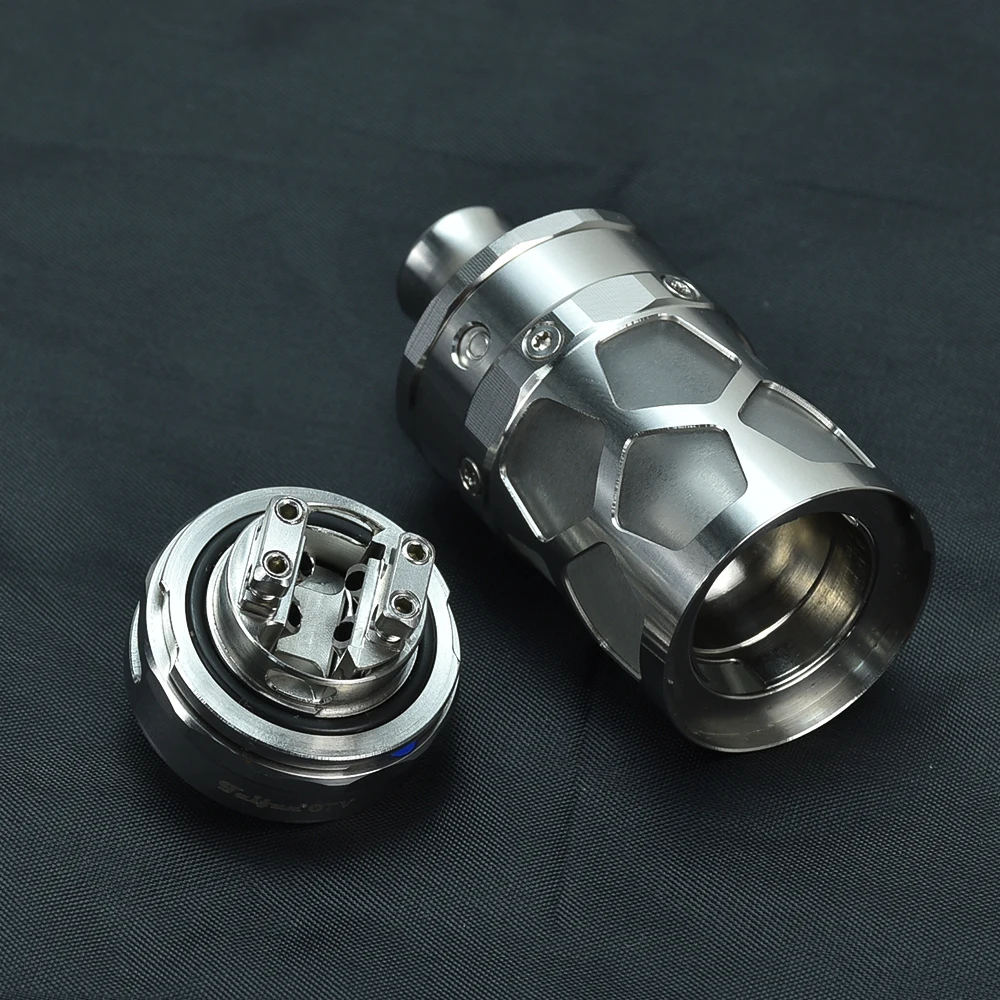 Taifun GT5 RTA 25mm Typhoon GTV Style Atomizador 6ml Vaporizador ajustable Flujo de aire 510 Punta de goteo vs Taifun gt4 gtr gt noe VapeTank