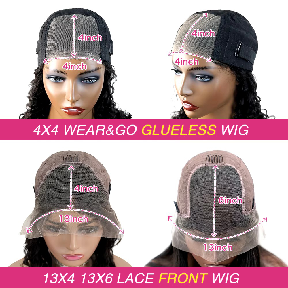 人間の髪の毛の巻き毛のかつら,巻き毛の巻き毛のかつら,HDレースのフロントクロージャー,接着剤なし,4x4,13x6,4c