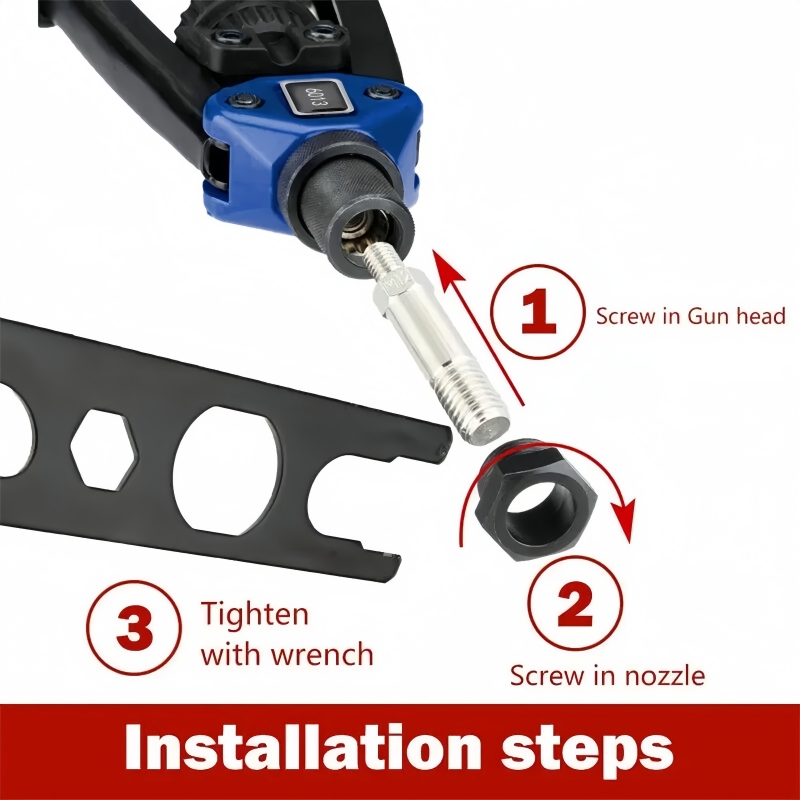 110Pçs M3/M4/M5/M6/M8/M10/M12 Ferramenta Rebitadeira Manual De Alavanca E Riveter Nut Set Acompanha Maleta E 7 Mandris Roscados