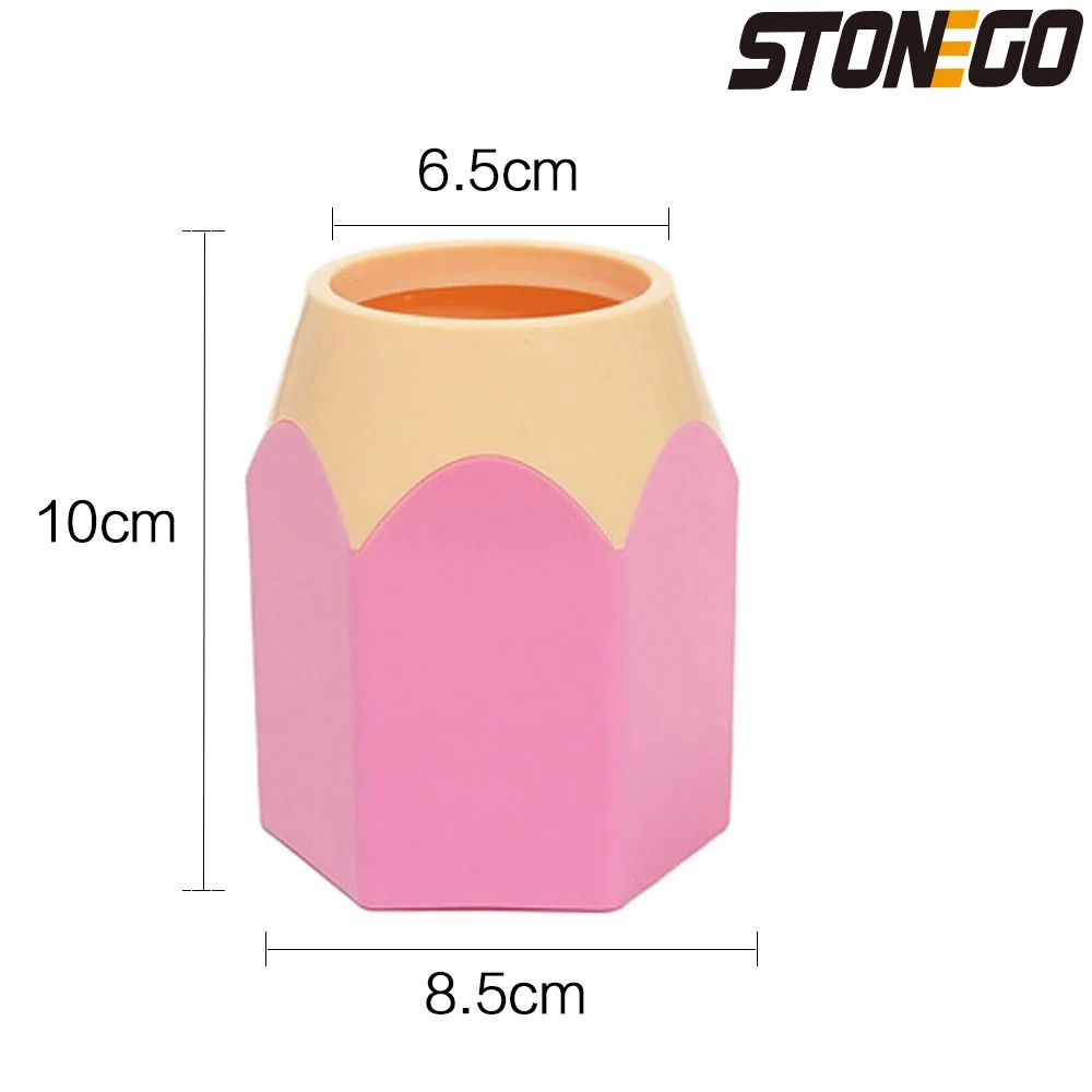 STONEGO Pennello per trucco Portapenne Vaso per matite Scatola portaoggetti per cancelleria (Accessori non inclusi)