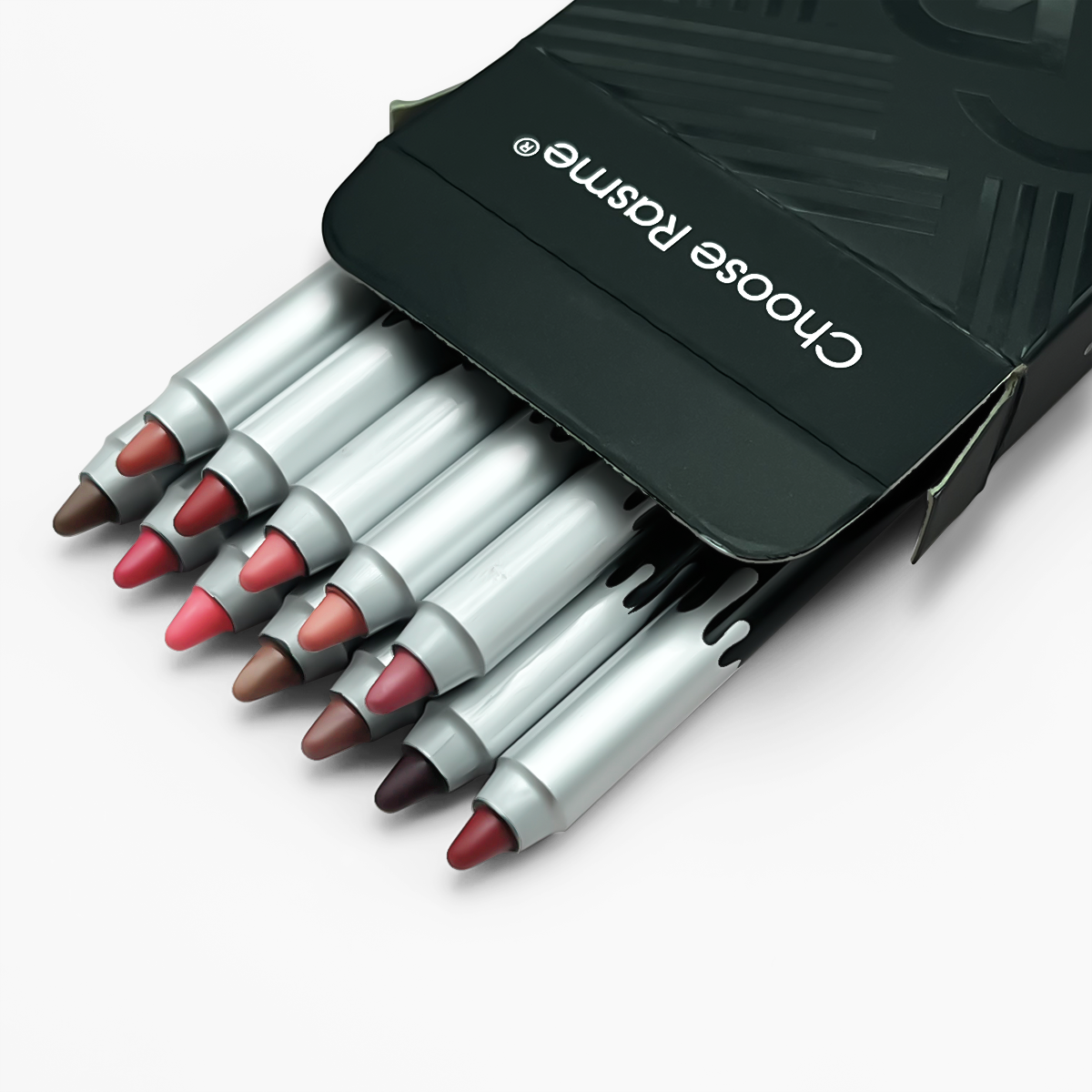 Matte Lip Liners Set, 12 cores sortidas, Gift Set, de longa duração, 12 pcs