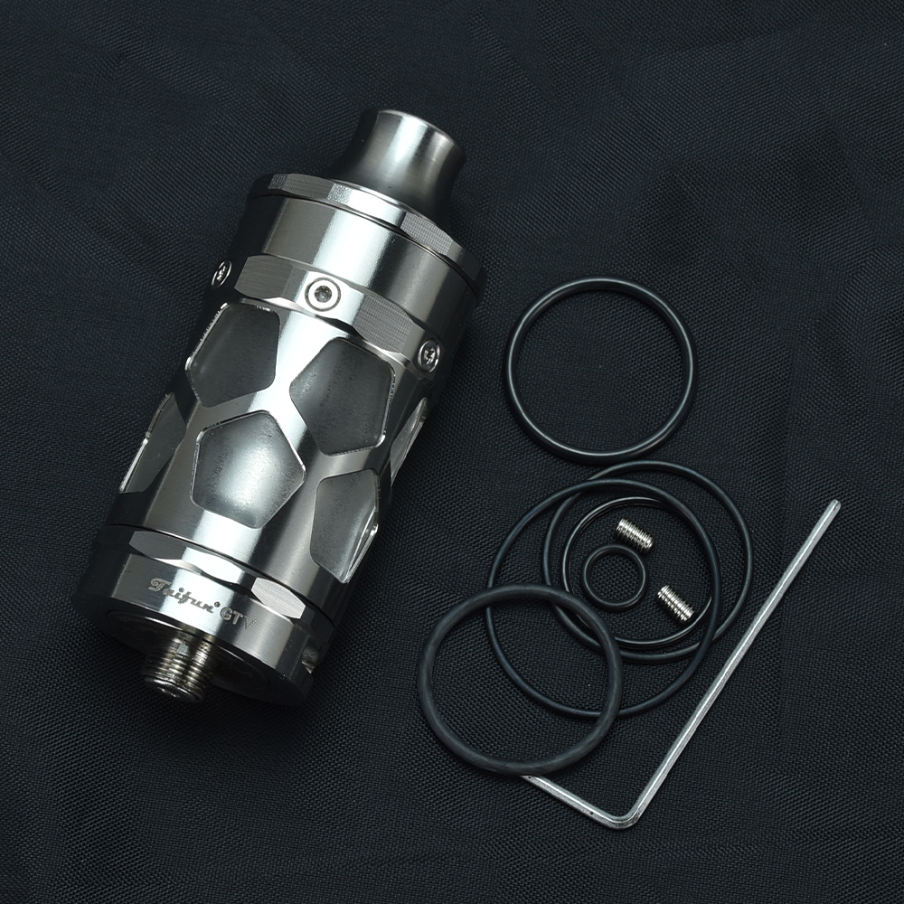 Taifun GT5 RTA 25mm Typhoon GTV Style Atomizador 6ml Vaporizador ajustable Flujo de aire 510 Punta de goteo vs Taifun gt4 gtr gt noe VapeTank