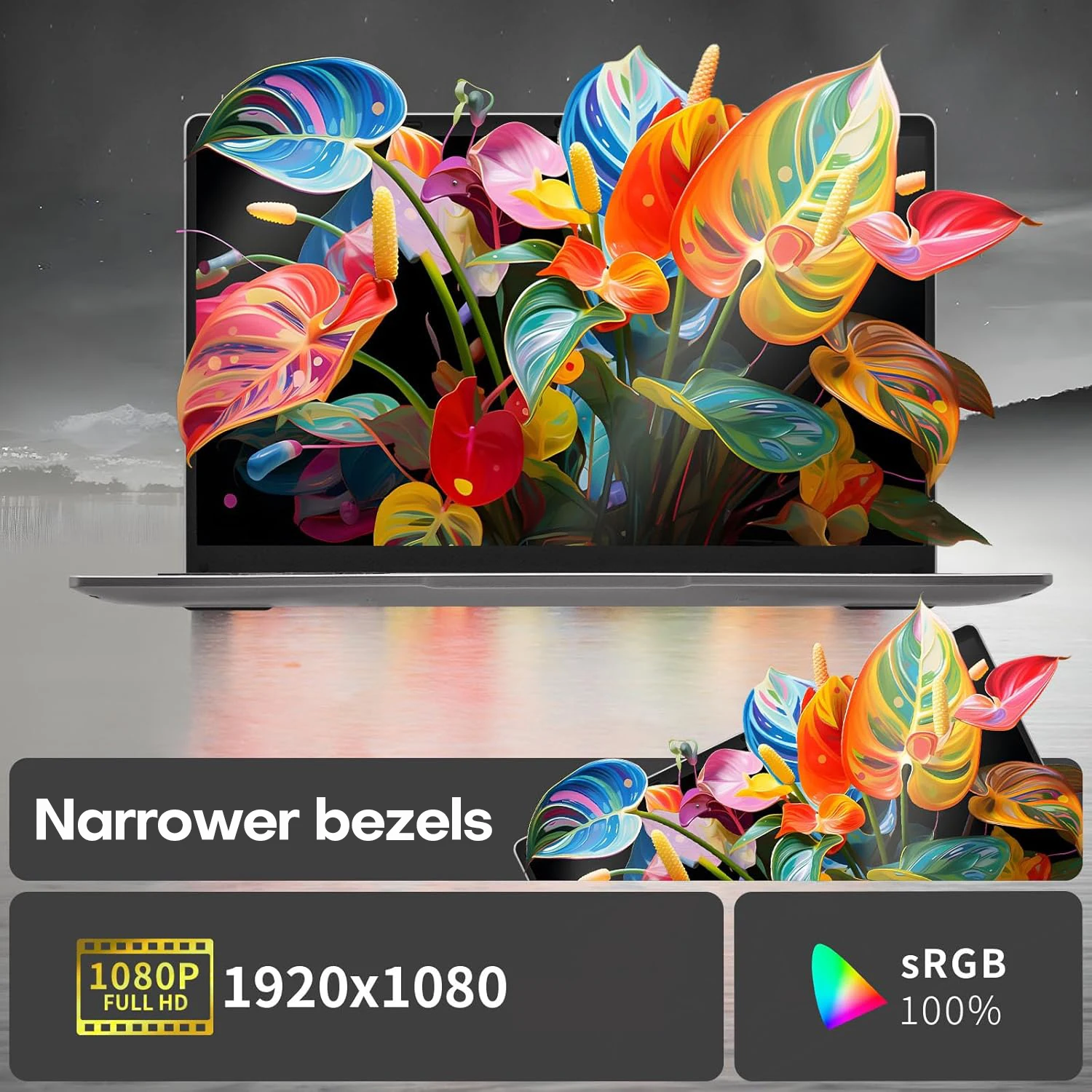 Erilles Laptop Computer Windows 11 Pro Intel Atom A3950 2025 Notebook PC 12 GB RAM 512 GB 1 TB 2 TB SSD 1080 P Kantoor Studie Computer