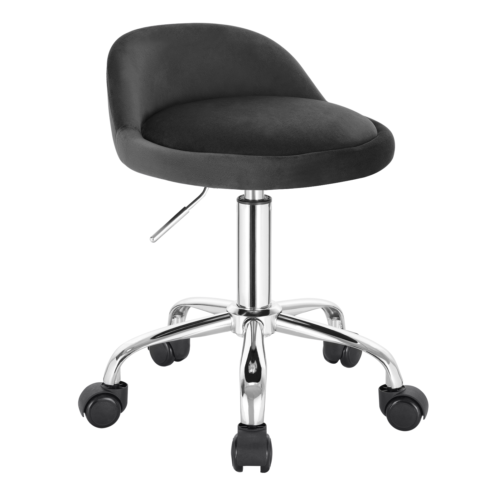 WOLTU – tabouret de bureau pivotant avec roulettes, chaise d'ordinateur réglable en hauteur avec dossier bas, tabouret de travail à bascule