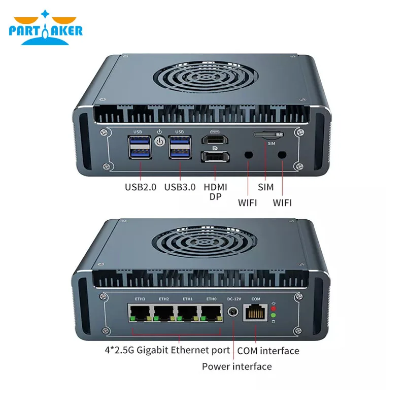 Firewall Mini PC Intel Core i7 1265U i5 1235U i3 1215U Pentium Gold 8505 4x Intel i226V 2.5G LAN DDR4 pfSense Firewall Router