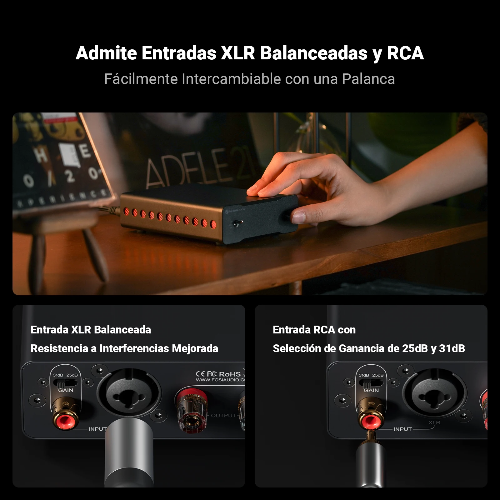 Fosi Audio-AMPLIFICADOR DE POTENCIA ESTÉREO V3 Mono, amplificador profesional de 2/2, 1/3/4/5 canales, TPA3255, Mini Amp, 240W