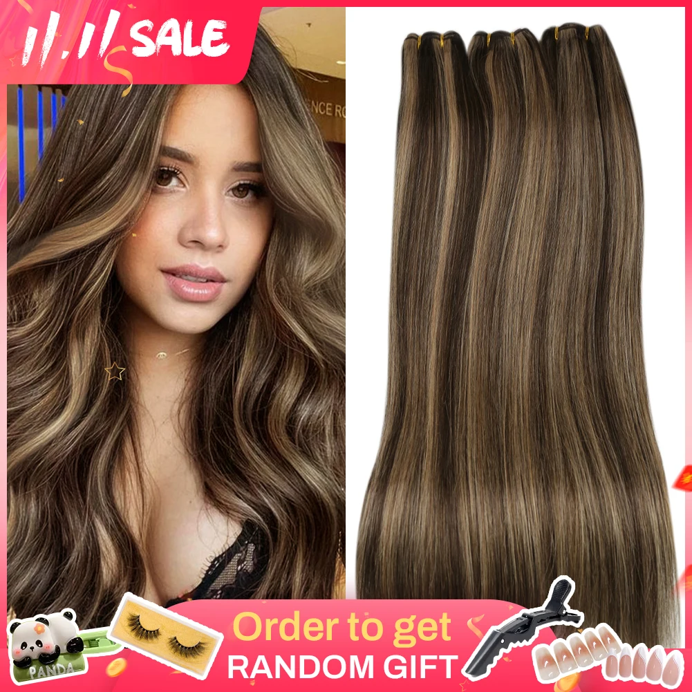 Moresoo Menschenhaar Tressen Haar Schuss Brasilianische Maschine Remy Natürliche Gerade Weben Bundles 100g Pro Nähen in Menschliches Haar extensions haartressen echthaar echthaar verlängerungen echthaar extensions mens