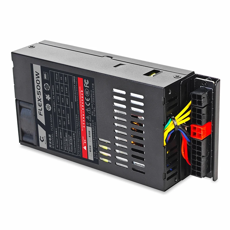 METALFISH Flex 300/400/500W Fuente de alimentación Modular Pequeño 1U Computadora PSU Flex-ATX 500W Para ITX Mini PC POS AIO (400W Opcional)