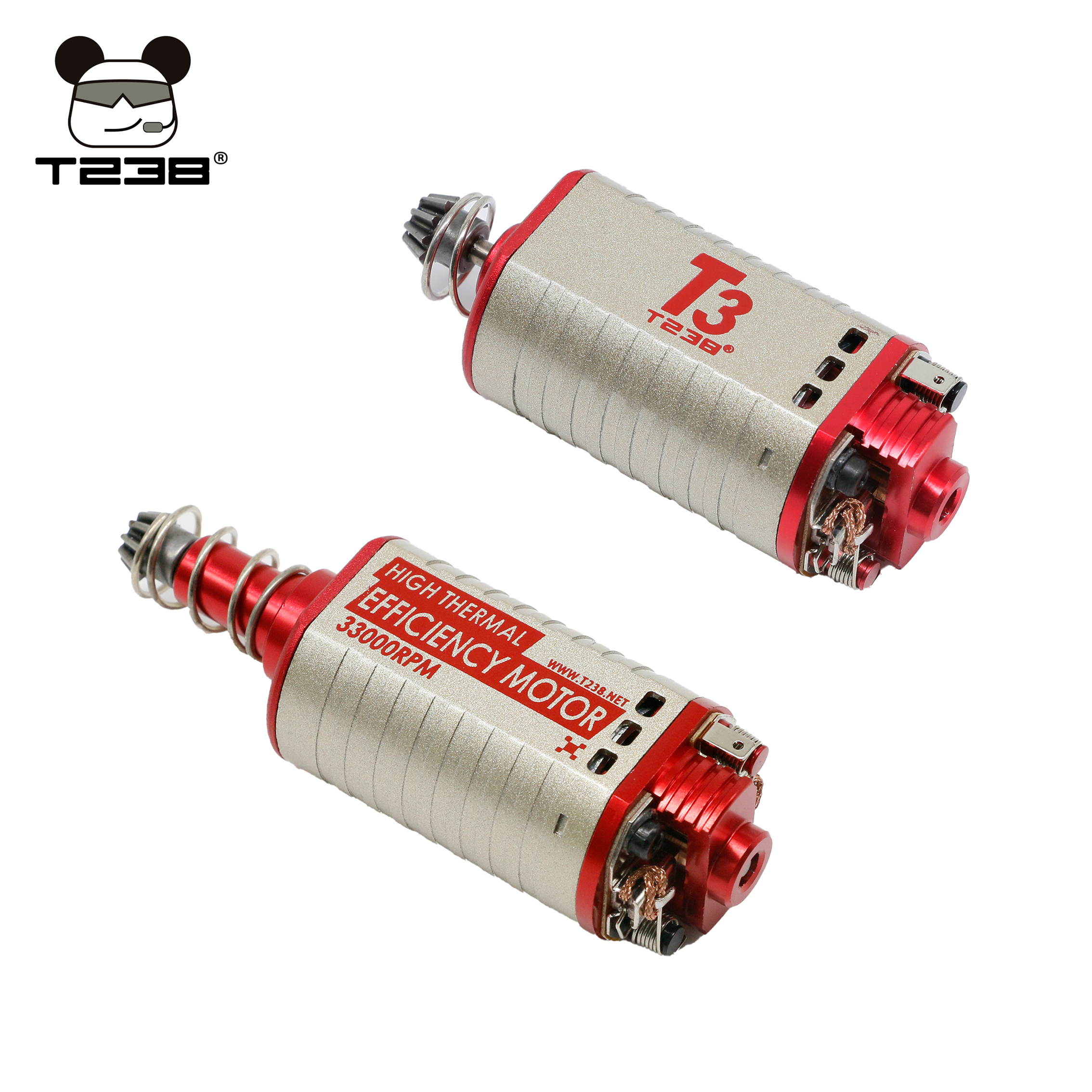 T238 Cao Cấp Cao Động Cơ Mô-men Xoắn N35 20/18TPA Hiệu Suất Nhiệt Cao Động Cơ Dài/Ngắn Axel động Cơ 480 Cho Airsoft V2 V3 Hộp Số