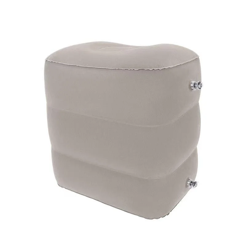 Portable Inflatable Footstool - 3-Layer Height Adjustable Leg Rest with Storage Bag, Travel Comfort Accessory for Outdoor Use