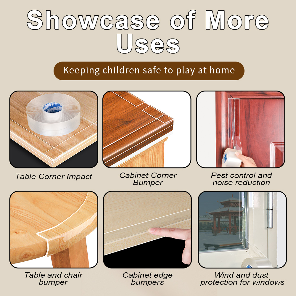 Nano Tape Single Sided Tape Transparent Reusable Waterproof Adhesive Tapes Cleanable Kitchen Bathroom Supplies Tapes