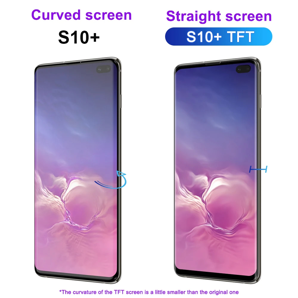 TFT-Display mit Rahmen für Samsung Galaxy S10 plus LCD-Display Ersatz-Touchscreen-Digitalis ierer für Galaxy S10 Plus/S10 G975F