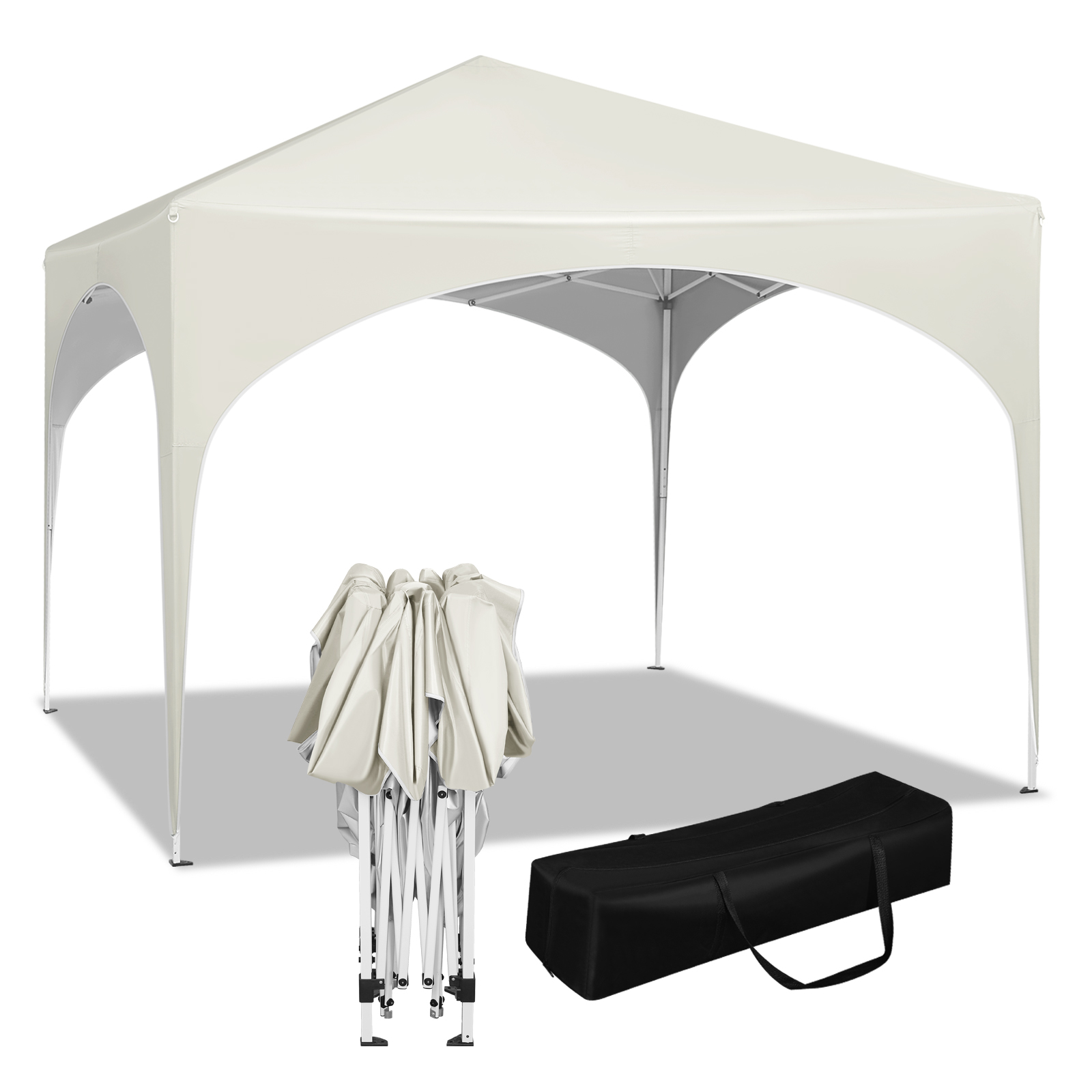 Carpa de fiesta impermeable, toldo plegable para jardín, 3x3m, pabellón emergente con techo semicírculo para mercado al aire libre