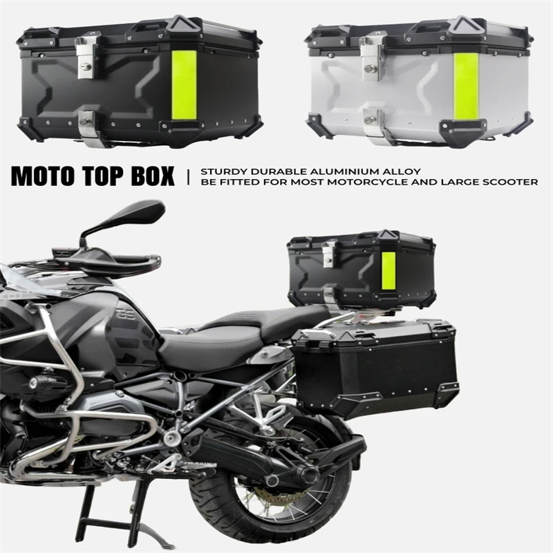 Aluminium motorfiets topbox koffer achterbagagekoffer universele motorfiets kofferbak staartbox quick-release type helmbox gereedschapskist