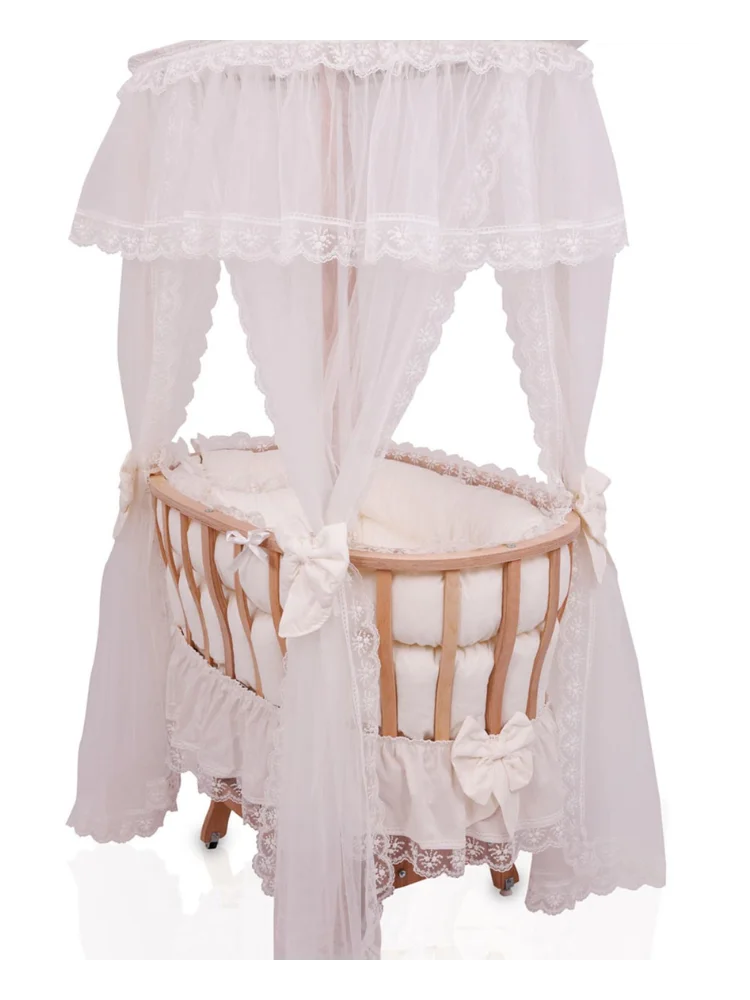ลูกไม้ฝรั่งเศสเปลเด็กแบบพกพาผ้าห่มหมอนยุงสุทธิ Rocking Cradle Hammock รถเข็นอุปกรณ์เสริมแม่เด็ก