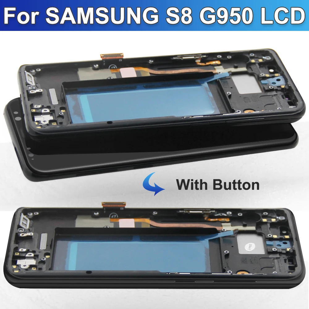 TFT S8 Plus Bildschirmbaugruppe für Samsung Galaxy S8+ G955F LCD-Display Digitaler Touchscreen mit Rahmen für Samsung Galaxy S8 G950F