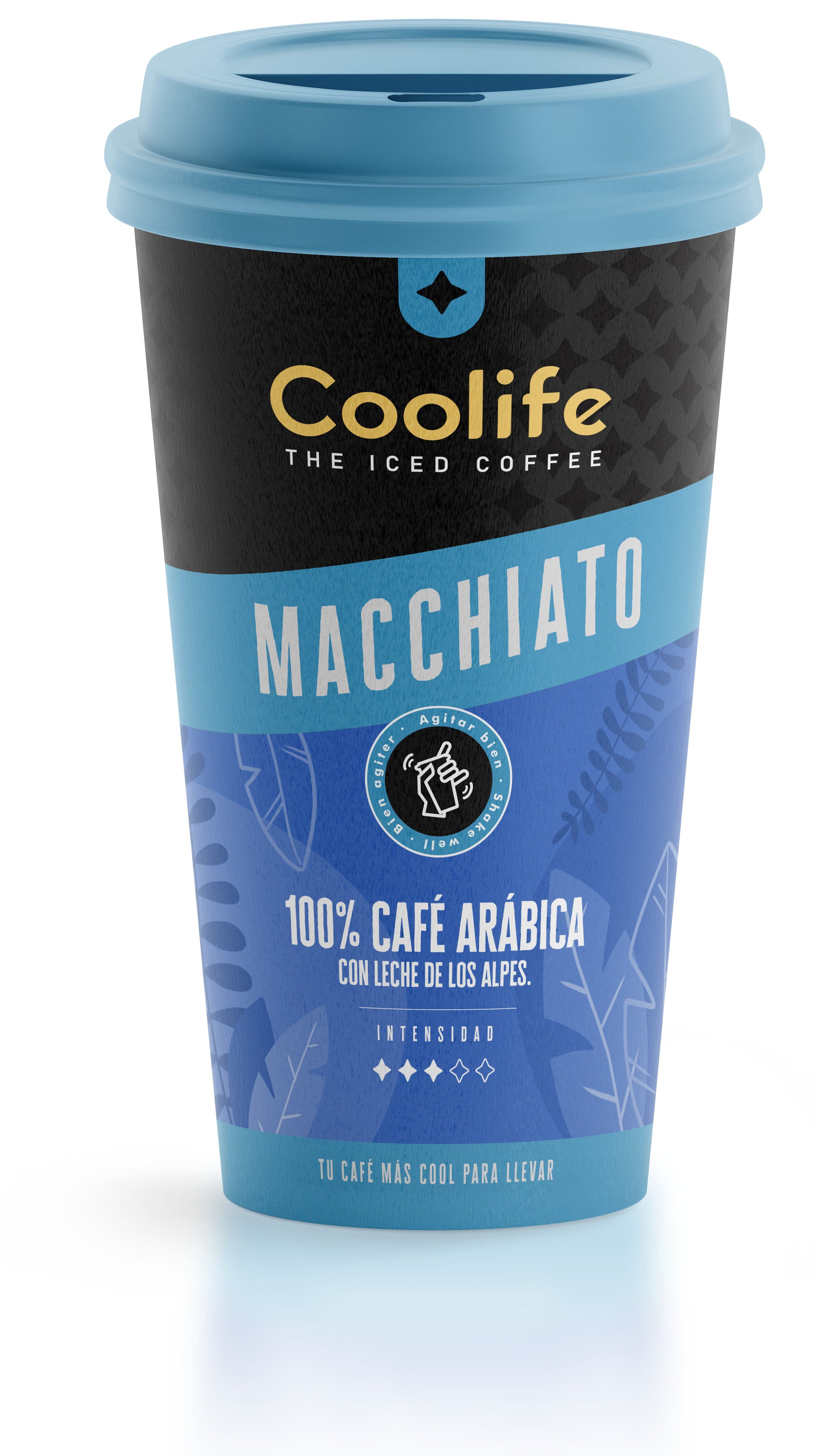 Machiatto Coolife Café Frio, Bom para Brincar e Beber, Pack de 10 Peças de 230ml-espresso com arábica 100%, Toque Certo de Leite Alpes