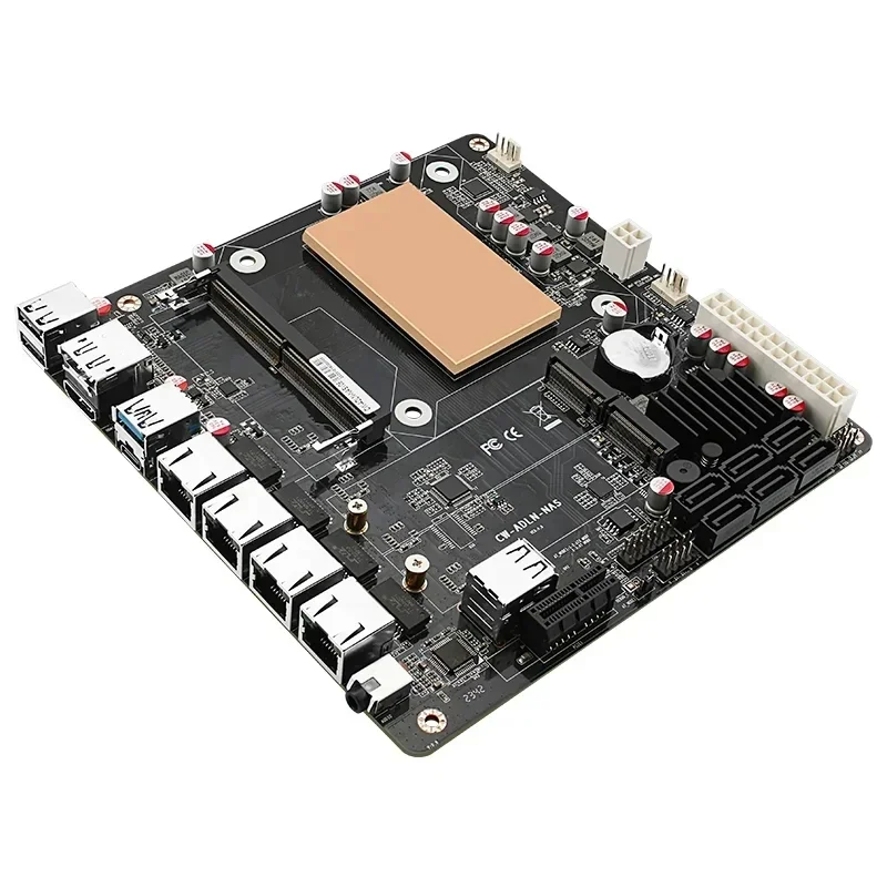 12e generatie Intel i3-N305 N355 N100 N150 NAS Moederbord 6-Bay 4xi226-V 2.5G 2*NVMe 6*SATA3.0 DDR5 PCIex1 Type-C Firewall Moederbord
