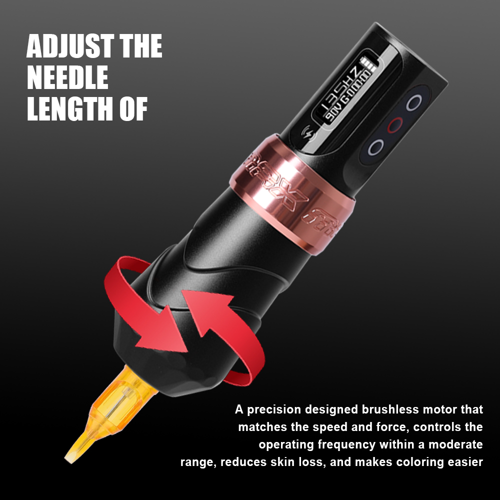 YILONG MAX タトゥーマシンカートリッジペン 2400mAh 大容量バッテリーコアレスモーターペンマシンタトゥーアーティスト用