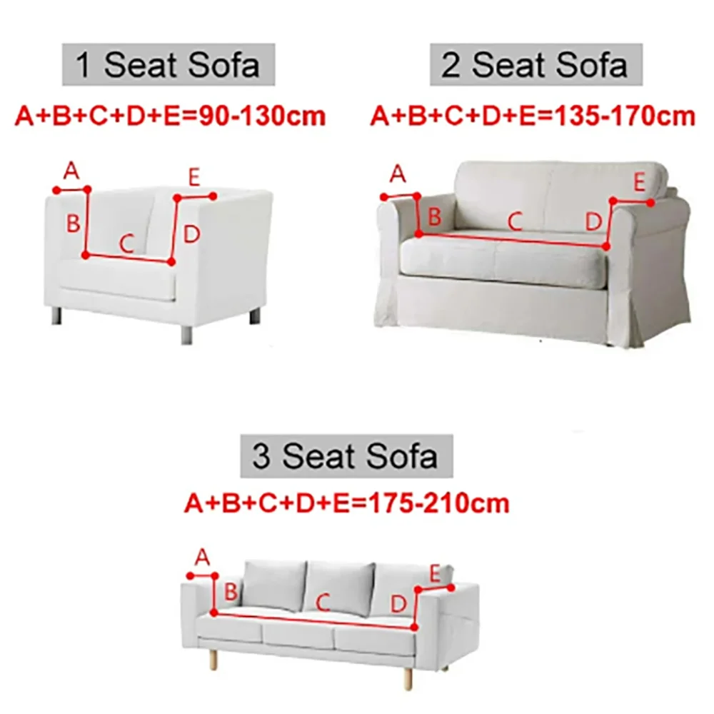 Penutup Sofa Elastis Jacquard Penutup Sofa Polos Spandeks untuk 3 Tempat Duduk Sofa Universal Bagian Ruang Keluarga
