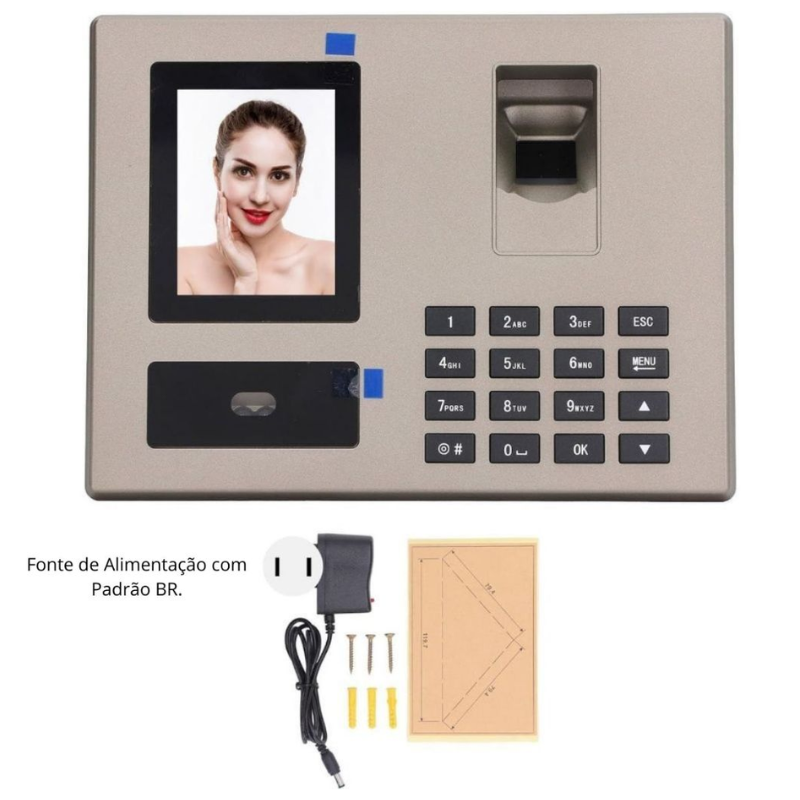 Máquina de Atendimento para Funcionários - Biométrica de Ponto NovaVida ND-59094: Controle de Presença Preciso e Confiável