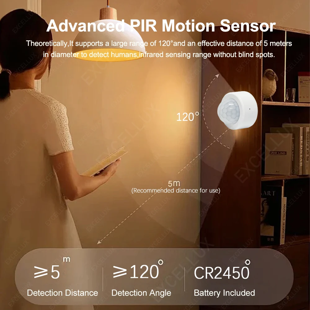 Zigbee Sensor de movimiento PIR humano EWelink, Detector infrarrojo inteligente, alarma de seguridad para el hogar, compatible con ZBBridge Z2M