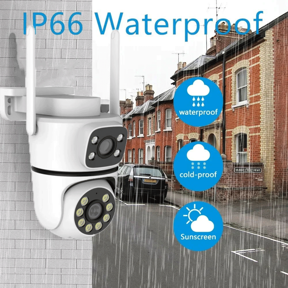 Tuya 10MP Dual-Lens 5G Wifi Camera PTZ Outdoor 4K HD Dual Screen Home Security-protection Camera Color Night Vision Surveillance