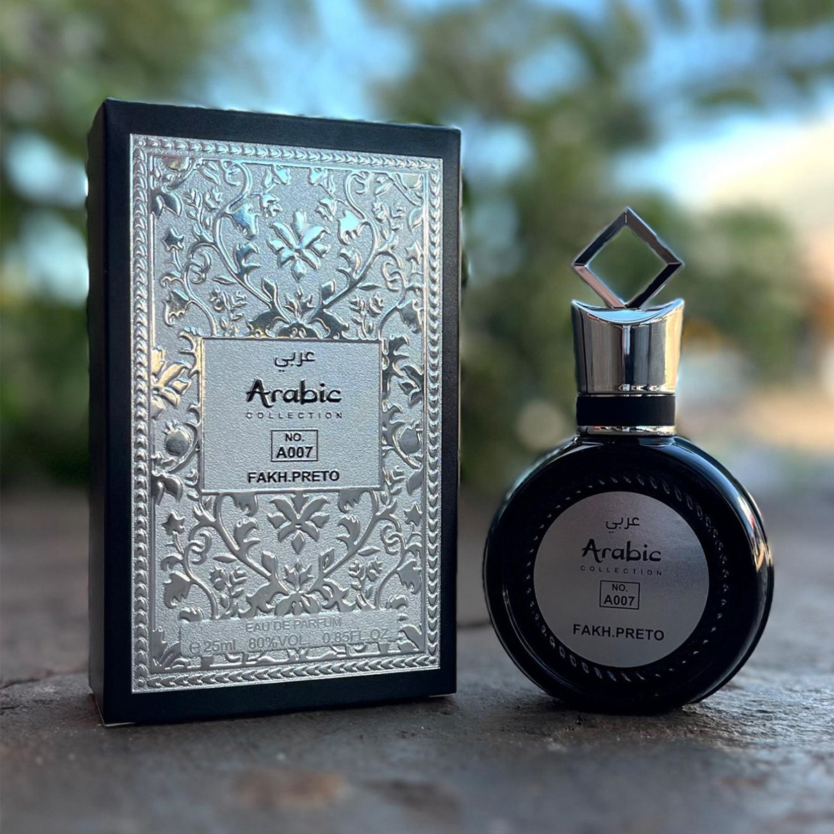 Perfume Árabe Masculino Fakhar Preto A007 – 25ml – Aromático Amadeirado