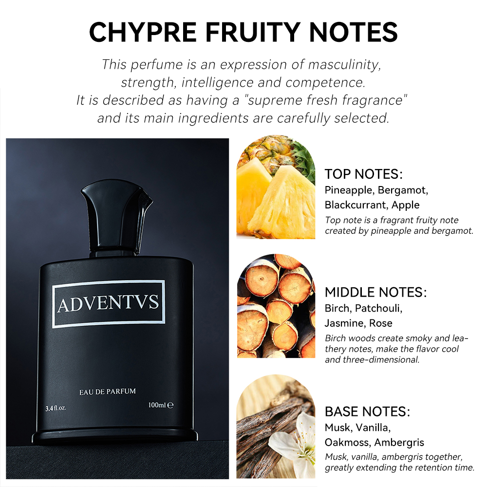 100ML 3.4FL.OZ Eau De Parfum สเปรย์สําหรับชาย,ยาวนาน Woody Fruity & Smoky Fragrance น้ําหอม Hombre สดตลอดทั้งวัน