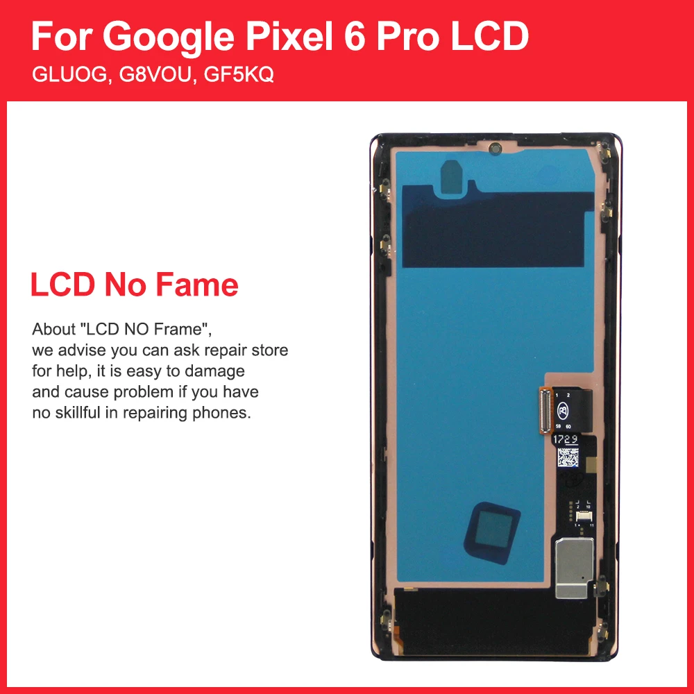 6,7 "Für Google Pixel 6 Pro lcd Display Ersatz Für Google Pixel 6 Pro GLUOG G8VOU GF5KQ Display Touchscreen digitizer