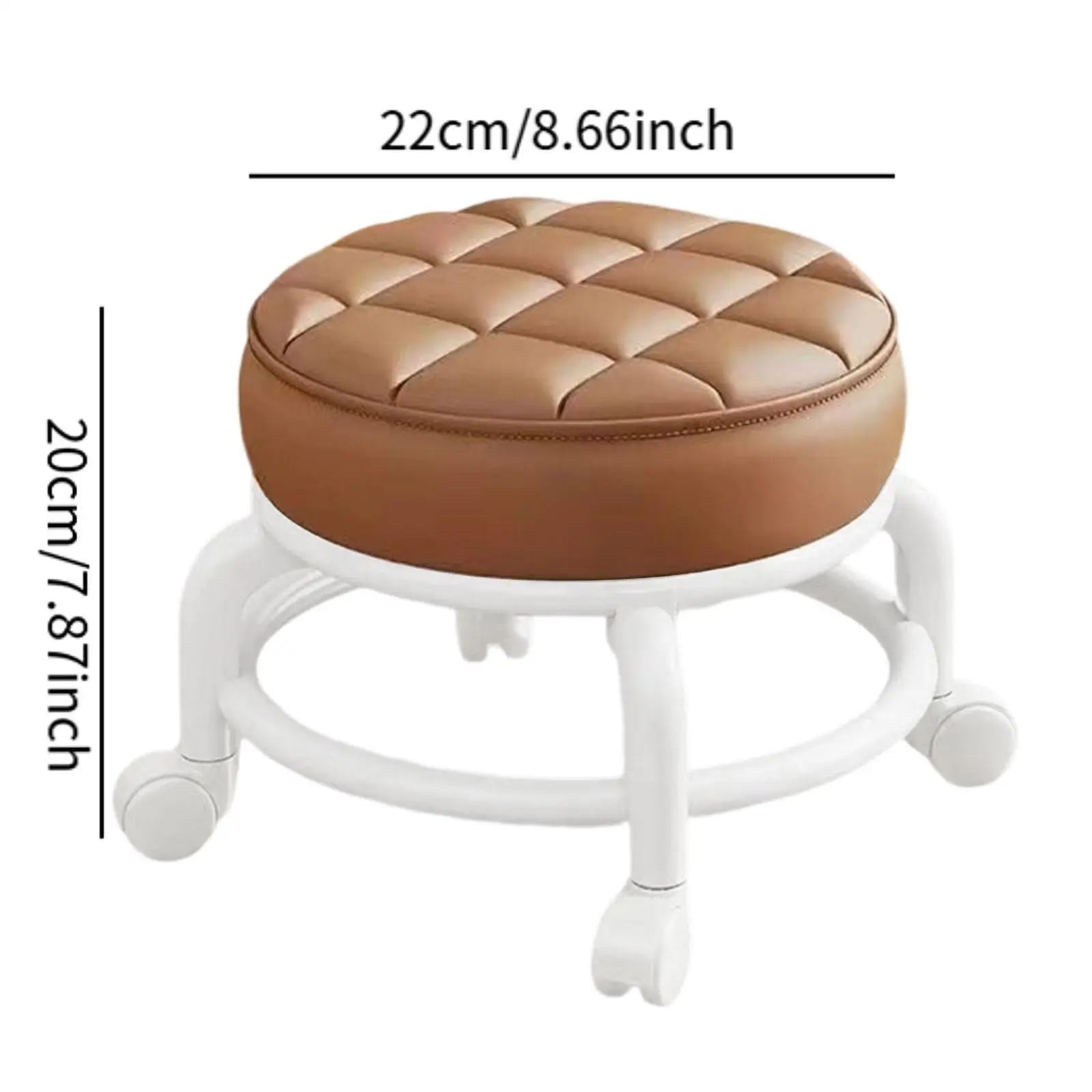 สตูลต่ํามีล้อ, ผ้าหนังแบบพกพาขนาดเล็กกันน้ําทนทานสตูลหนาเบาะรองนั่ง Simple Soft สตูล
