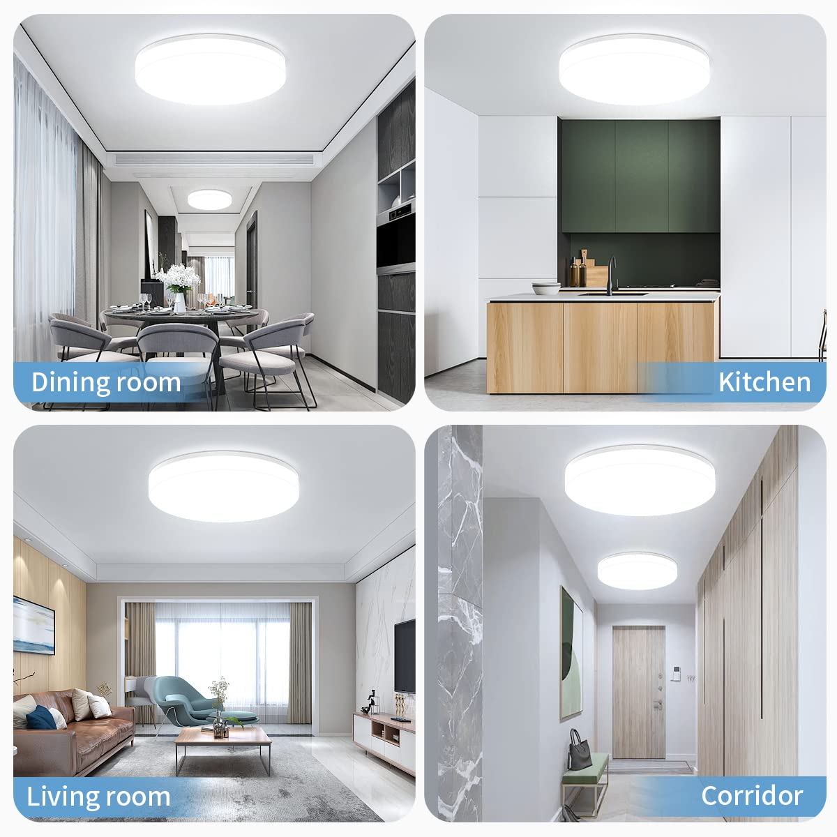 Plafonnier LED ultramince au design rond, éclairage d'intérieur, luminaire de plafond, lumière blanche froide ou blanche chaude, idéal pour une chambre à coucher, 48/36/24/18W