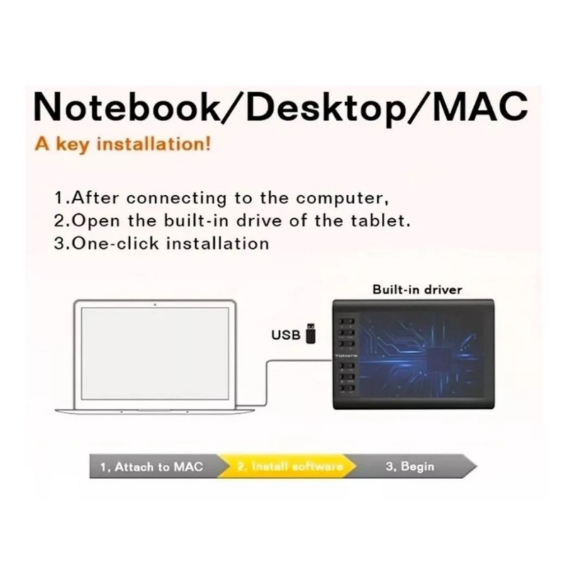 Mesa Digitalizadora Tomate com Caneta De Experiência Natural 11,6 Com Sensibilidade de Pressão