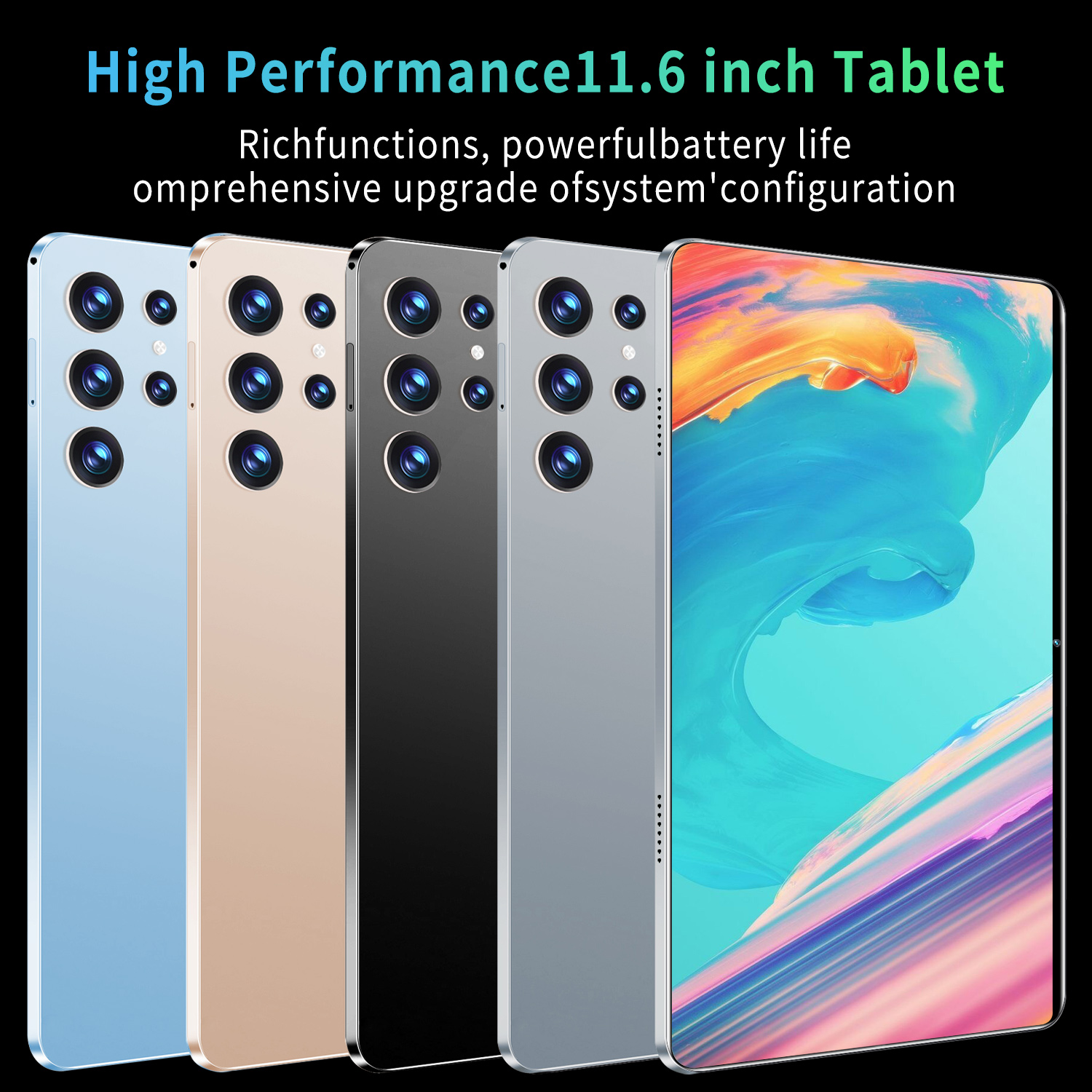 2025 Original Global Version Tablet 11.6 inch HD 4K Android 13 16GB+1T 12000mAh 5G Dual SIM WiFi GPS Tablet