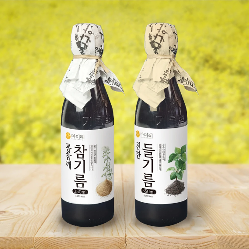 [대한민국 브랜드 한국 발송] 마미레 고소한 참기름 350ml / 들기름 350ml