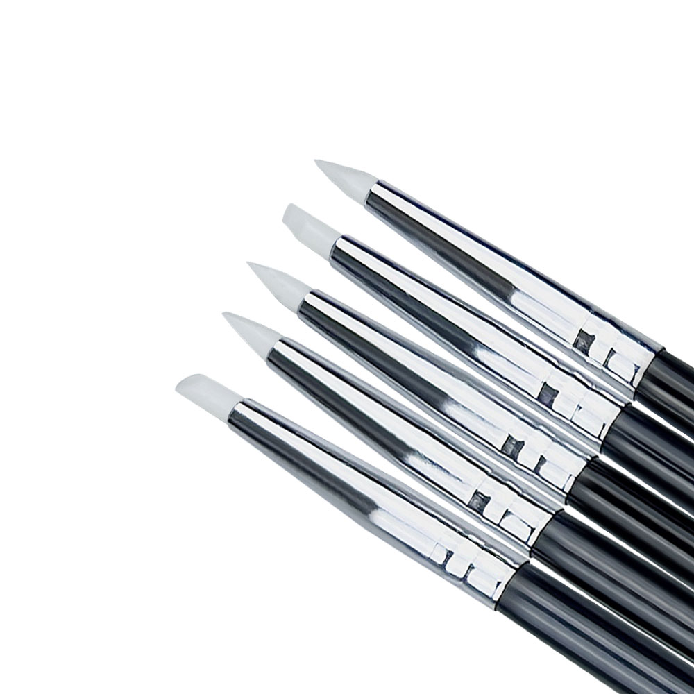 Herramienta Dental de silicona para dar forma a los dientes, cepillo de resina Dental, bolígrafos para adhesivo, cemento compuesto, porcelana, herramientas para dientes, higiene bucal, 5 uds.