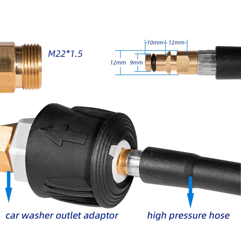 เครื่องฉีดน้ําแรงดันสูง Quick FITTING Adapter สําหรับปืนและ Power เครื่องซักผ้า M22 14 มม.สําหรับ Karcher Lavor Bosch