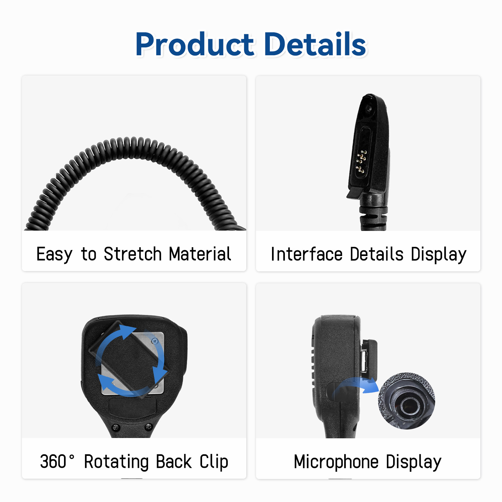 Mikrofon z głośnikiem Radtel Heavy Duty, wodoodporny, do radiotelefonów Radtel RT-880, RT-880G, RT-6D, RT-950, RT-950 PRO