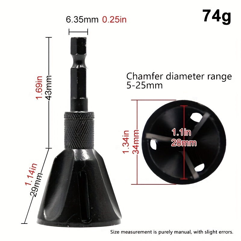 Acero de tungsteno negro, tres hojas, desbarbado, biselador, filete, cortador, tornillo, perno, herramienta de taladro de desbarbado