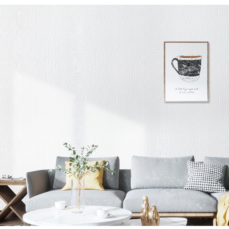 50 cm x 10 m lino 3D schiuma autoadesiva PVC tinta unita addensato impermeabile sfondo muro ristrutturazione carta da parati adesivi murali