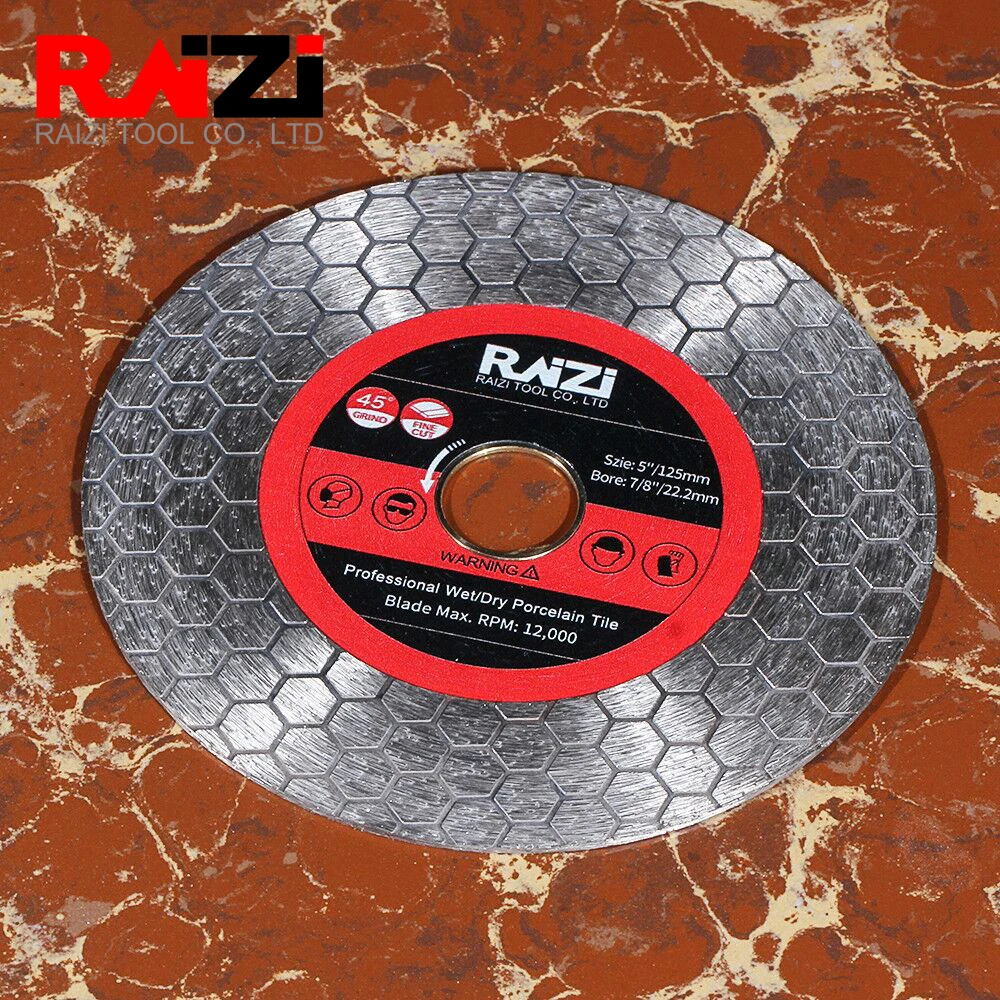 Raizi 5Inch/125Mm Edge Lưỡi Cưa Kim Cương Cho Cắt Gạch Và Xay Nhỏ Lưỡi Tròn Gốm Sứ Ngói đĩa Cắt