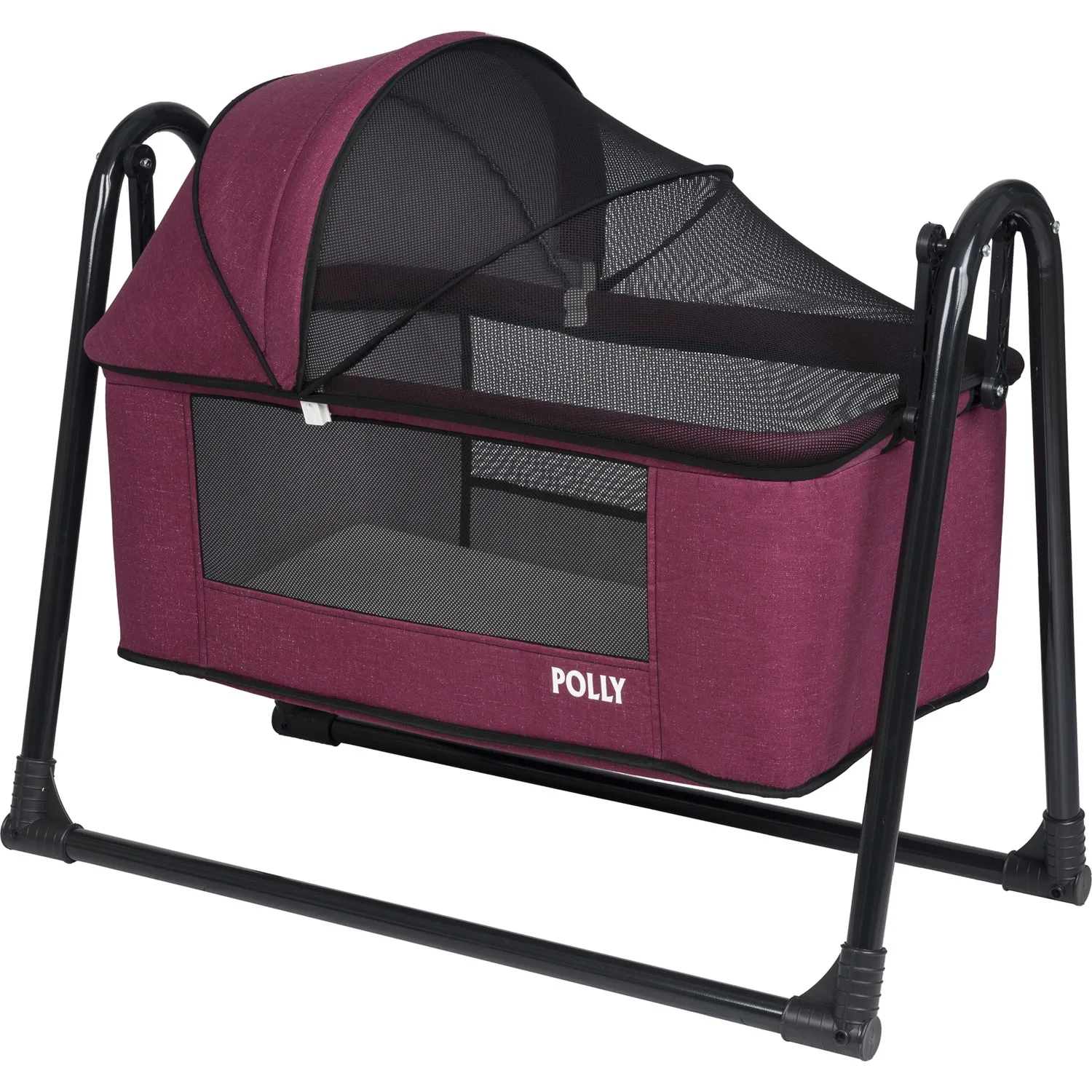 Lux ที่นอนเด็กเล็กแบบพกพาสุทธิ Breathable ตาข่ายผ้าลินิน Eery ข้างเตียง Bassinet ตะกร้าแกว่งสำหรับทารกแรกเกิด0-2ปี