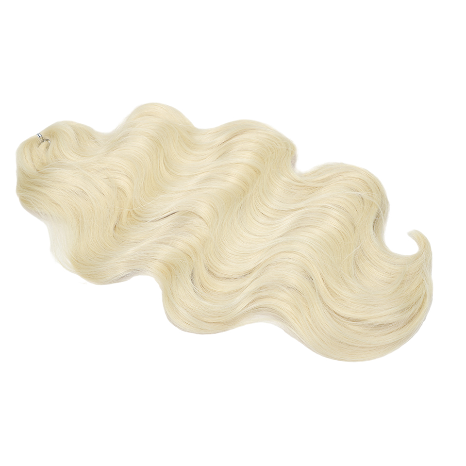 合成かぎ針編みのヘアエクステンション,自然な髪,柔らかく波状の髪,ブロンド,コスプレ,日常使用,24インチ,3ユニット