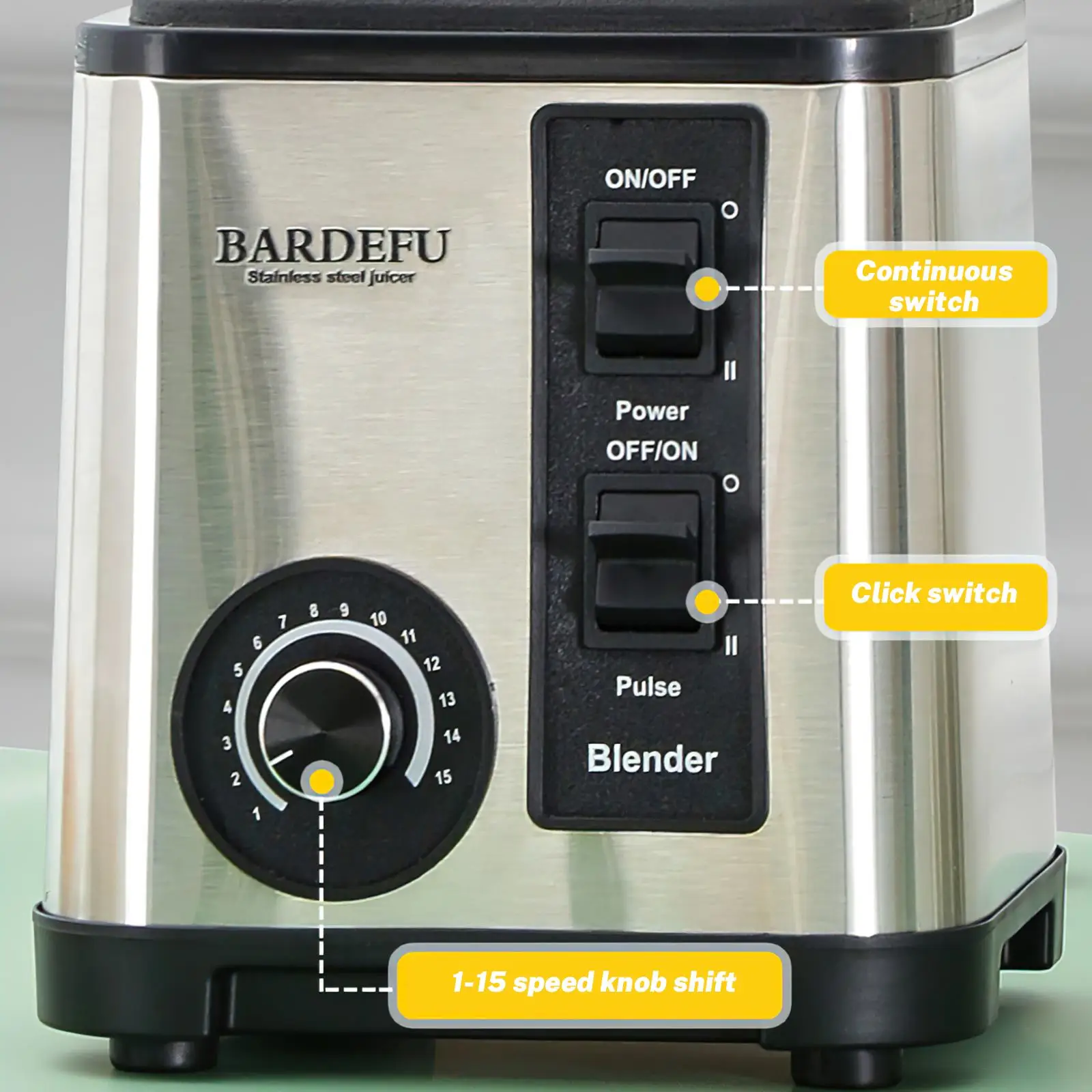 GECOFEER 3L 6-in-1-Mixer, Edelstahl, großes Fassungsvermögen, geschnittenes Gemüse und Schnitzel, Eisbrecher, Salatmühle, Fleischwolf, Entsafter