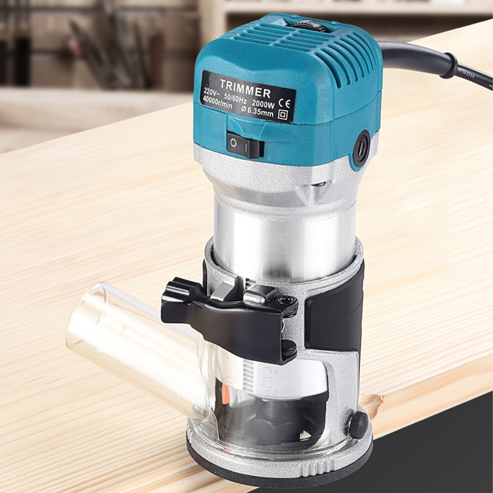 2000W Hout Elektrische Trimmer Houtbewerking Freesmachine 6e versnelling Handtrimmers Hout Rand Router 40000 RPM Thuis DIY gereedschap