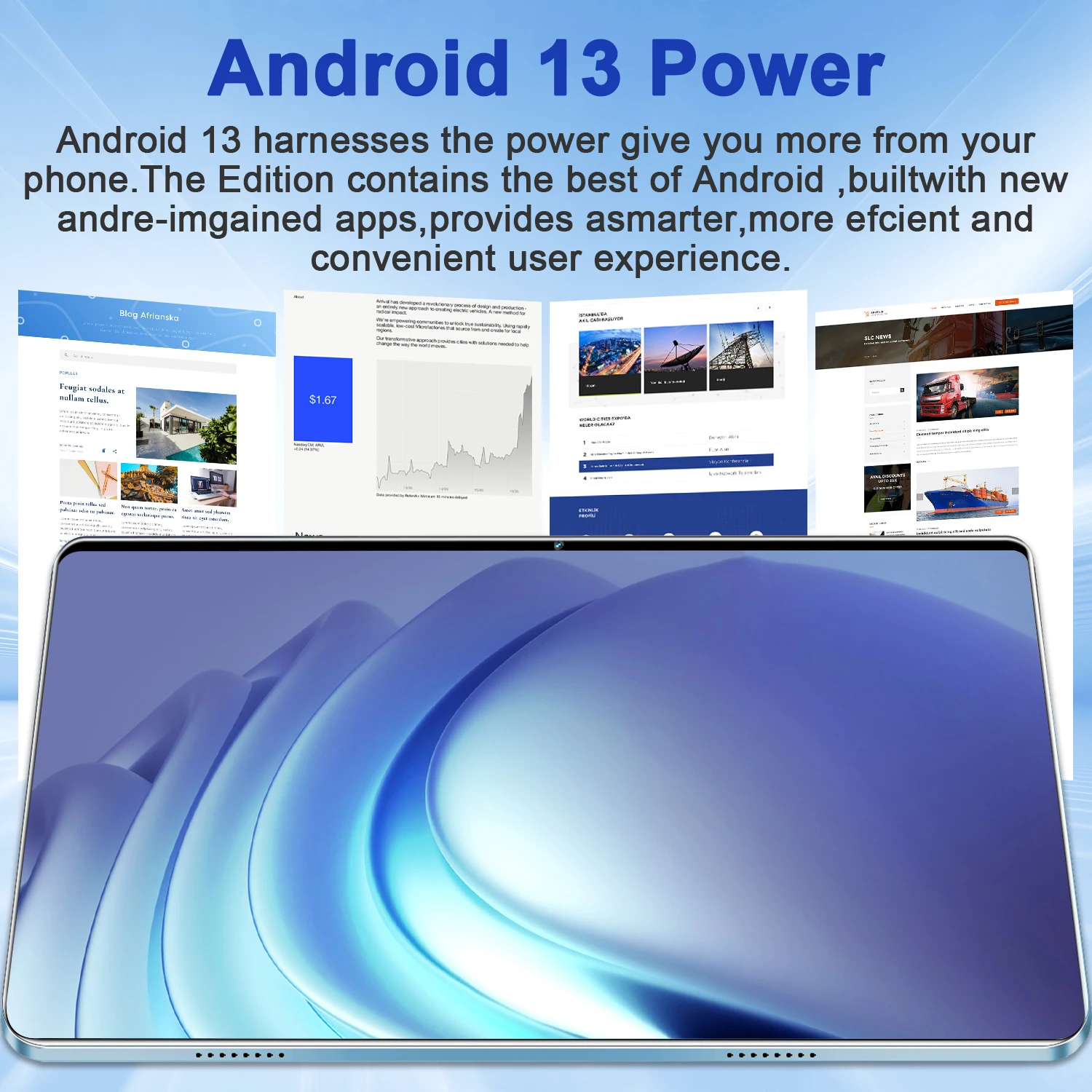 2025 5G Tablet Android 13.0 Brand New 16GB RAM 1TB ROM Tablet 16MP 32MP 12000mAh 10Core WIFI Bluetooth Network Tablette