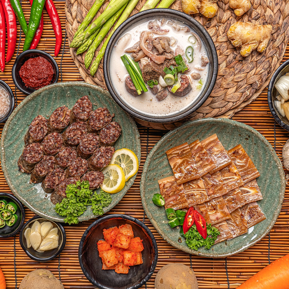 국내산 한돈 돼지머리고기 편육 슬라이스 500g*2 (새우젓동봉)