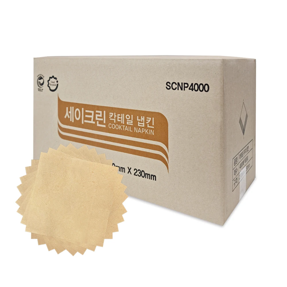갈색 칵테일 냅킨 4000매 MS19
