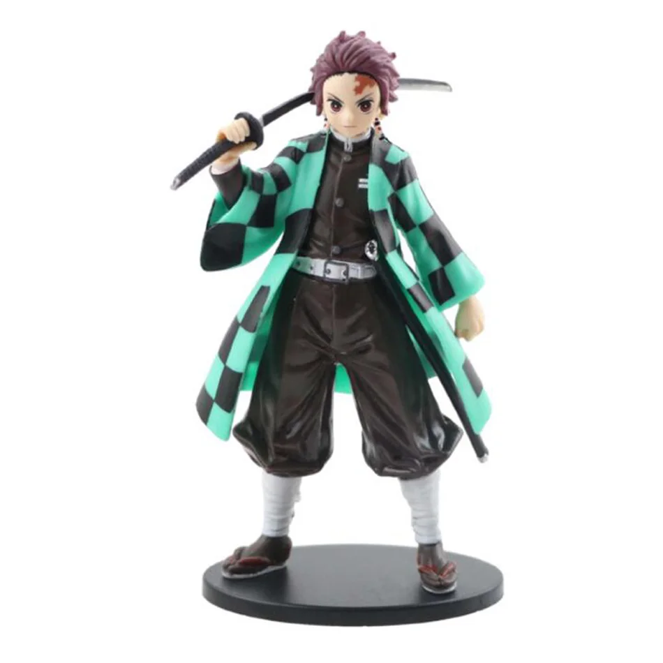 Anime Demone Slayer Kimetsu no Yaiba figura Kamado Tanjirou Action Figure Agatsuma Zenitsu Nezuko Guerriero PVC Modello Giocattoli